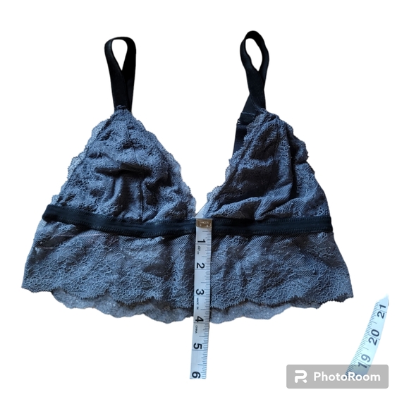 Victoria's Secret Bralette Longline Adjustable Straps Gray Lace Size S - Picture 10 of 11